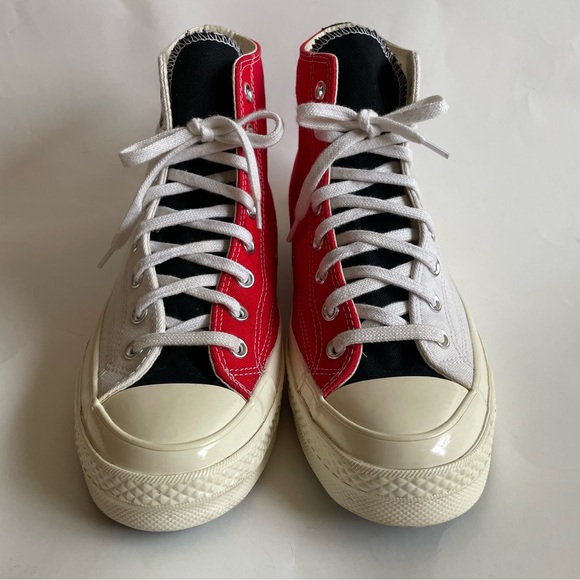Converse Chuck 70 hi split logo play red white high top sneakers M 9.5 / W 11.5 - Picture 5 of 13